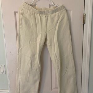 TNA Cozy Fleece Cream Pants